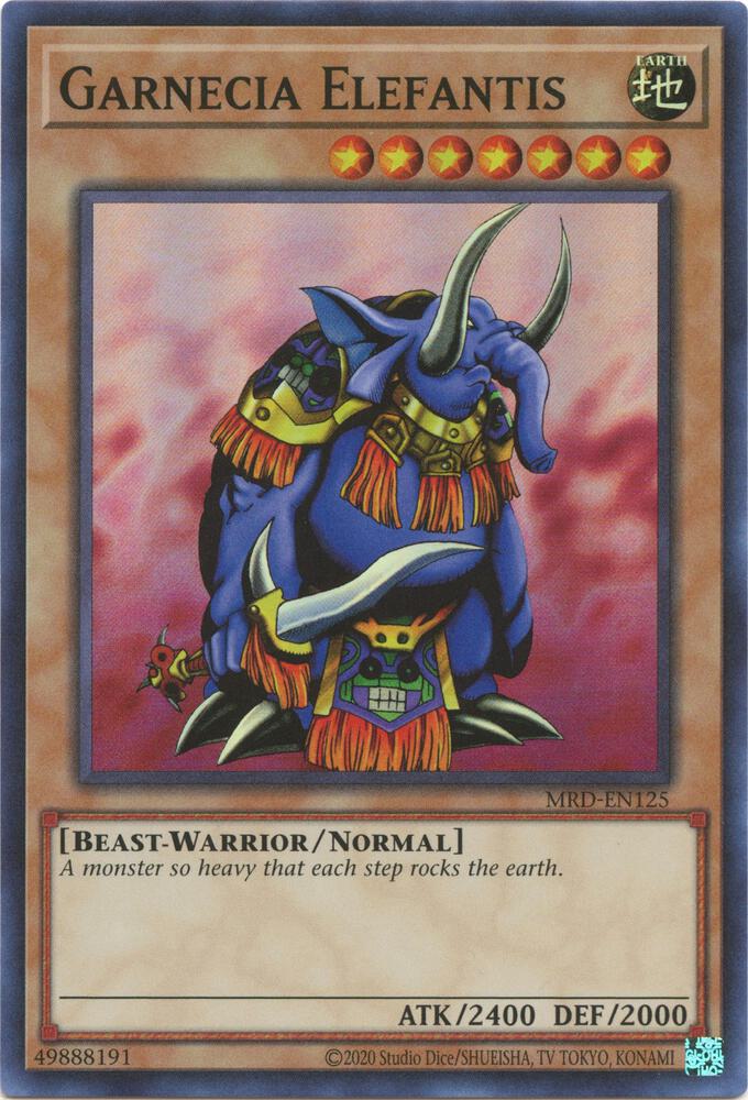 Garnecia Elefantis MRD-EN125 card from Metal Raiders (25th Anniversary Edition)