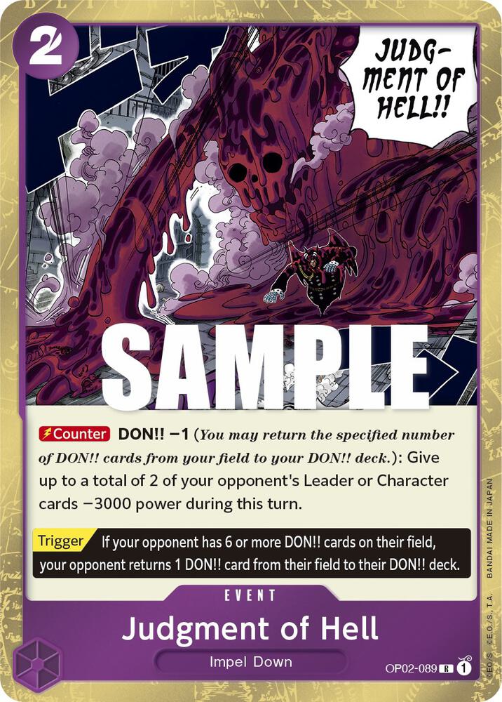 Judgment of Hell OP02-089 card from Paramount War
