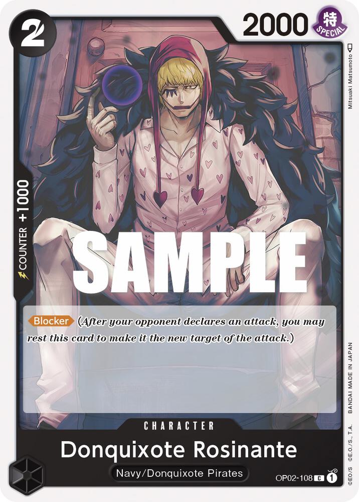 Donquixote Rosinante OP02-108 card from Paramount War