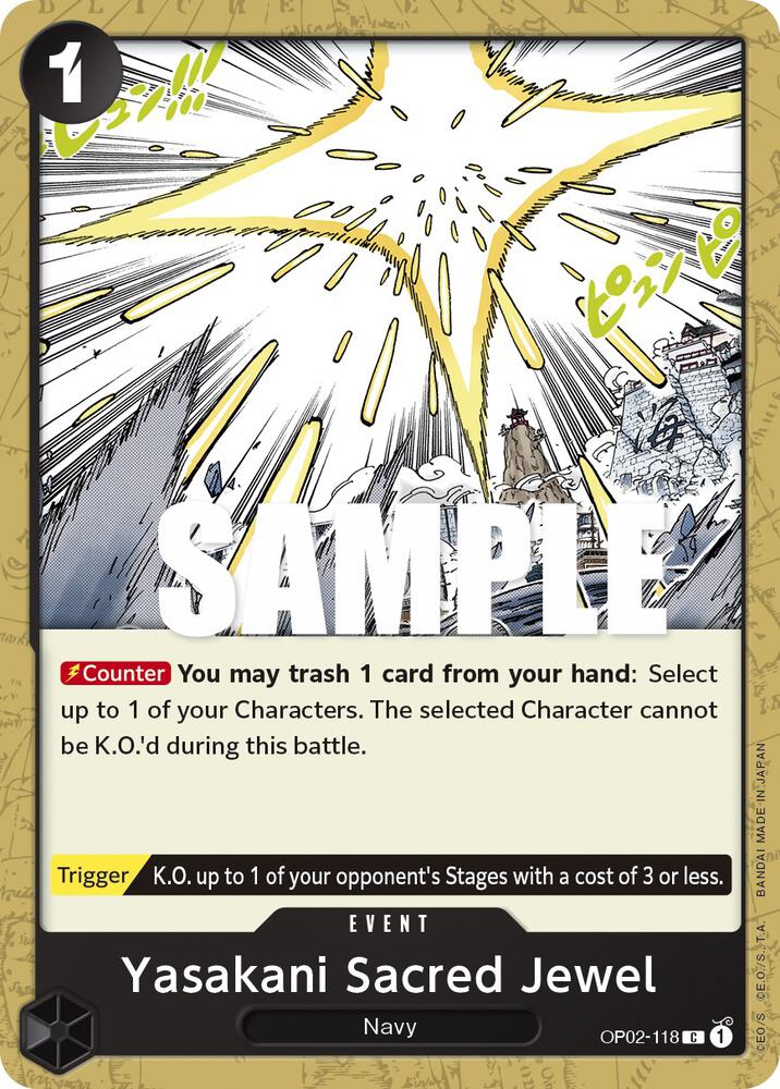 Yasakani Sacred Jewel OP02-118 card from Paramount War