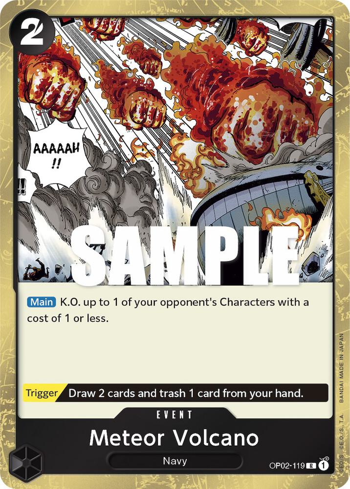 Meteor Volcano OP02-119 card from Paramount War