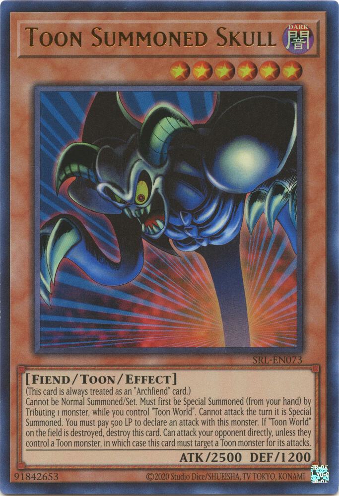 Toon Summoned Skull SRL-EN073 card from Spell Ruler (25th Anniversary Edition)