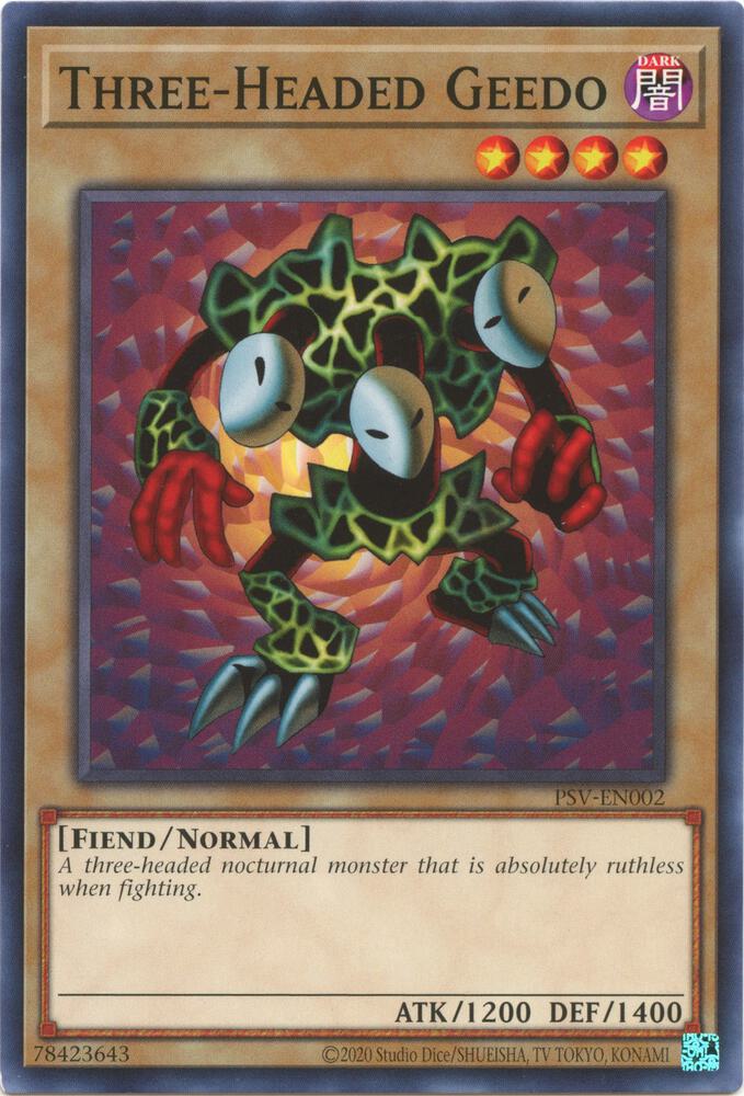Three-Headed Geedo PSV-EN002 card from Pharaoh's Servant (25th Anniversary Edition)
