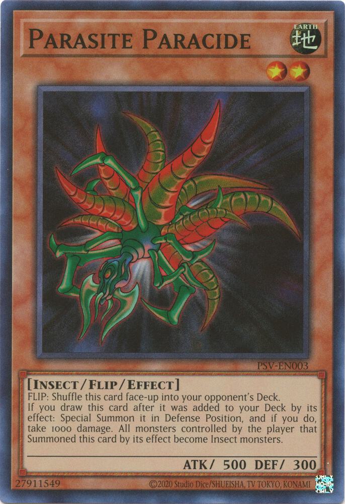Parasite Paracide PSV-EN003 card from Pharaoh's Servant (25th Anniversary Edition)