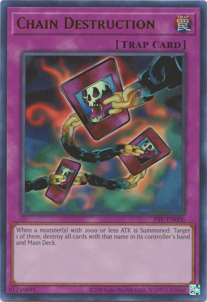 Chain Destruction PSV-EN006 card from Pharaoh's Servant (25th Anniversary Edition)