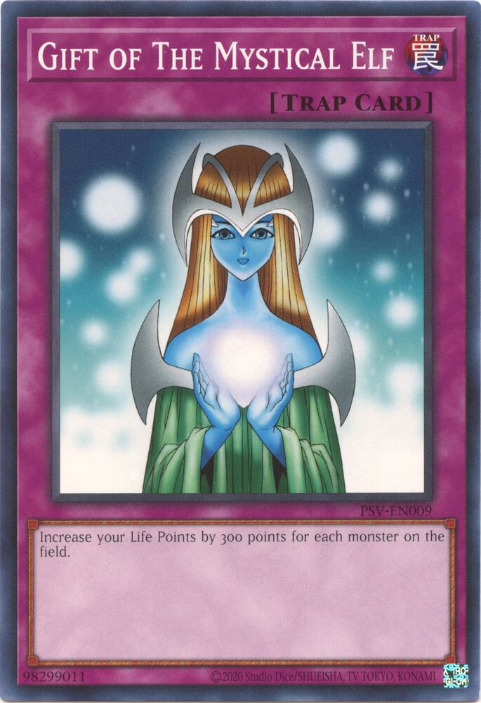 Gift of The Mystical Elf PSV-EN009 card from Pharaoh's Servant (25th Anniversary Edition)
