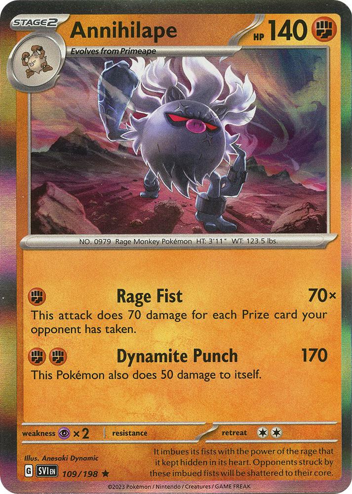 Annihilape 109/198 card from SV01: Scarlet & Violet Base Set