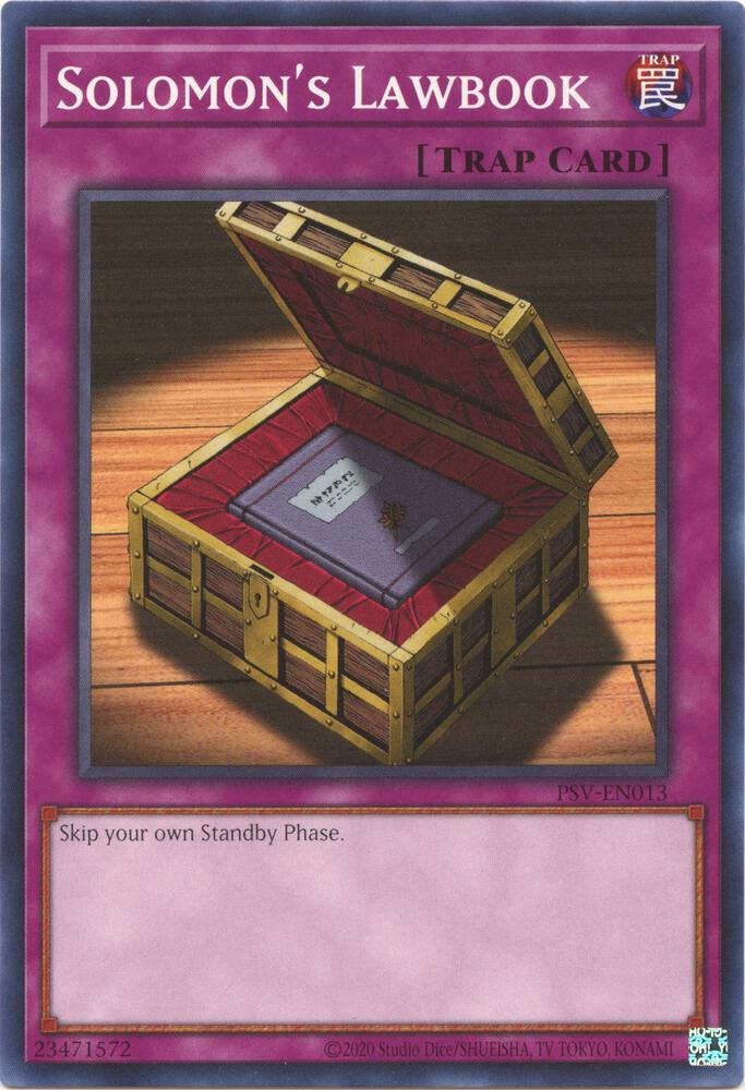 Solomon's Lawbook PSV-EN013 card from Pharaoh's Servant (25th Anniversary Edition)