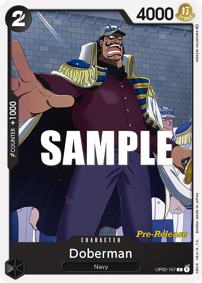 Doberman OP02-107 card from Paramount War Pre-Release Cards