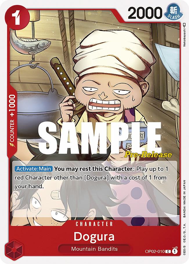 Dogura OP02-010 card from Paramount War Pre-Release Cards