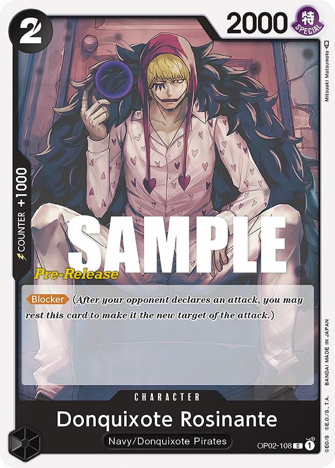 Donquixote Rosinante OP02-108 card from Paramount War Pre-Release Cards