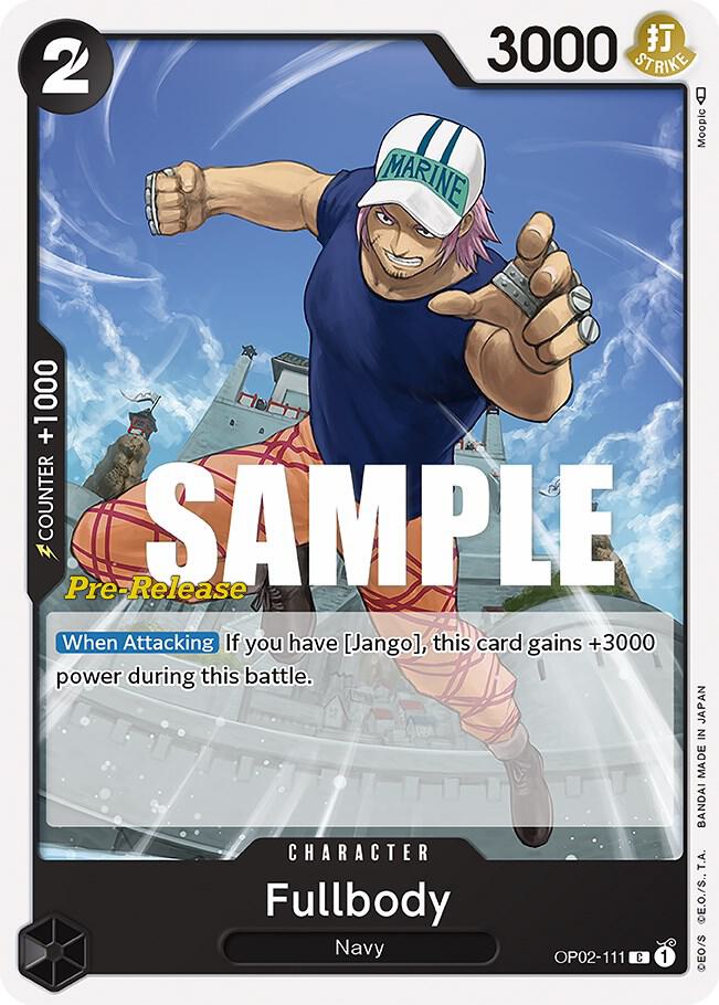 Fullbody OP02-111 card from Paramount War Pre-Release Cards