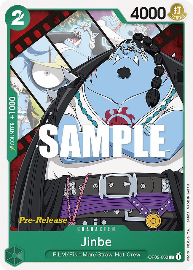 Jinbe OP02-033 card from Paramount War Pre-Release Cards