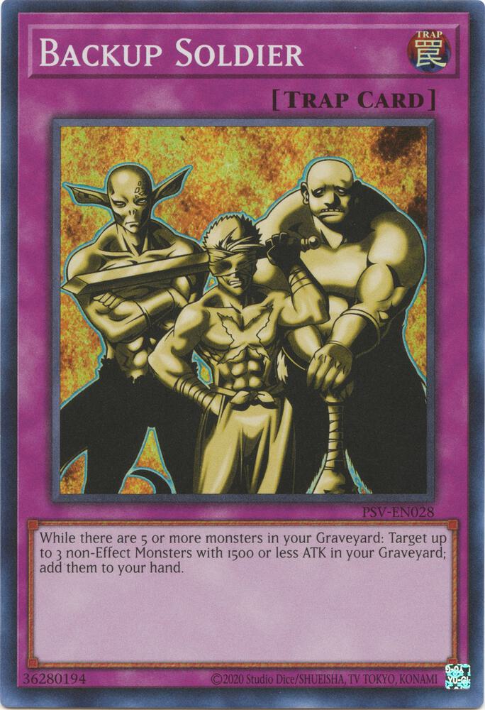 Backup Soldier PSV-EN028 card from Pharaoh's Servant (25th Anniversary Edition)