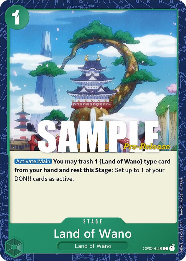 Land of Wano OP02-048 card from Paramount War Pre-Release Cards