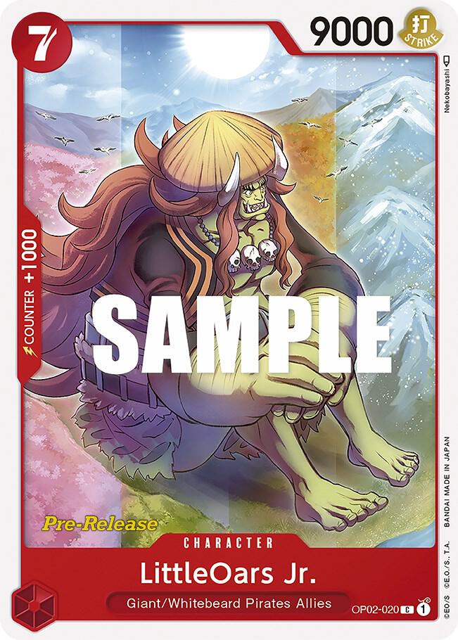 LittleOars Jr. OP02-020 card from Paramount War Pre-Release Cards