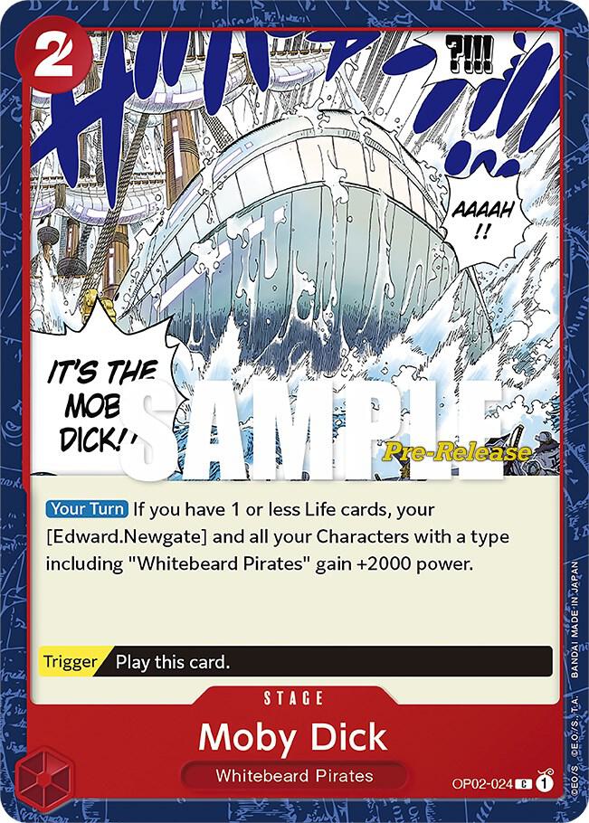 Moby Dick OP02-024 card from Paramount War Pre-Release Cards