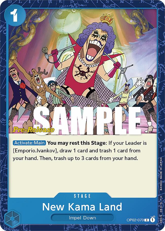 New Kama Land OP02-070 card from Paramount War Pre-Release Cards