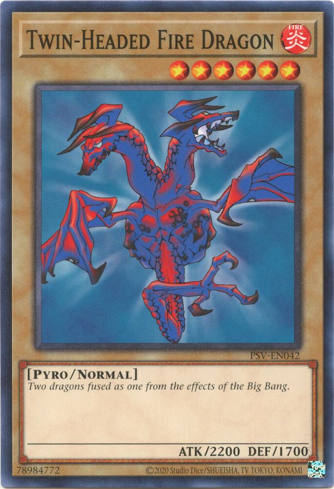Twin-Headed Fire Dragon PSV-EN042 card from Pharaoh's Servant (25th Anniversary Edition)