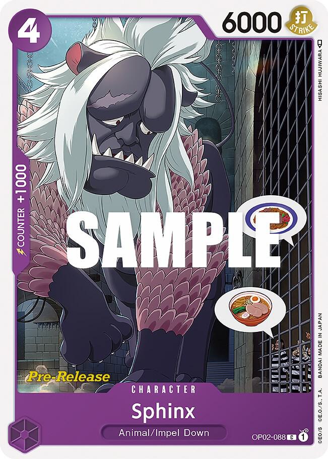 Sphinx OP02-088 card from Paramount War Pre-Release Cards