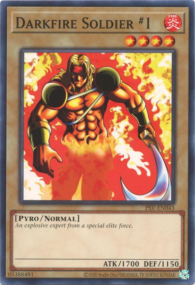 Darkfire Soldier #1 PSV-EN043 card from Pharaoh's Servant (25th Anniversary Edition)