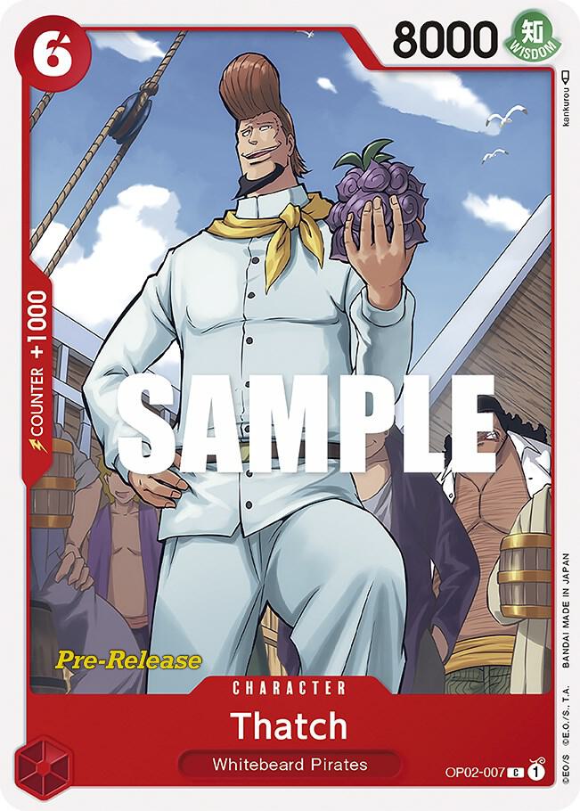 Thatch OP02-007 card from Paramount War Pre-Release Cards