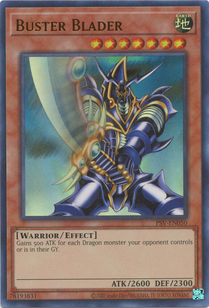 Buster Blader PSV-EN050 card from Pharaoh's Servant (25th Anniversary Edition)