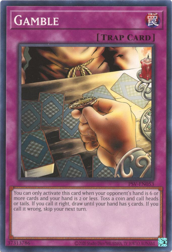 Gamble PSV-EN053 card from Pharaoh's Servant (25th Anniversary Edition)
