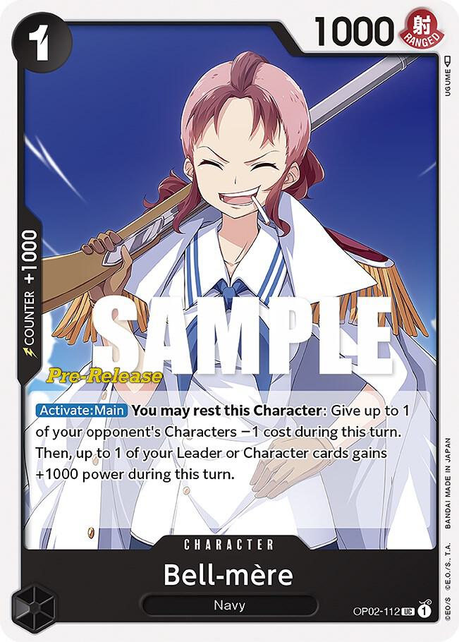 Bell-mere OP02-112 card from Paramount War Pre-Release Cards