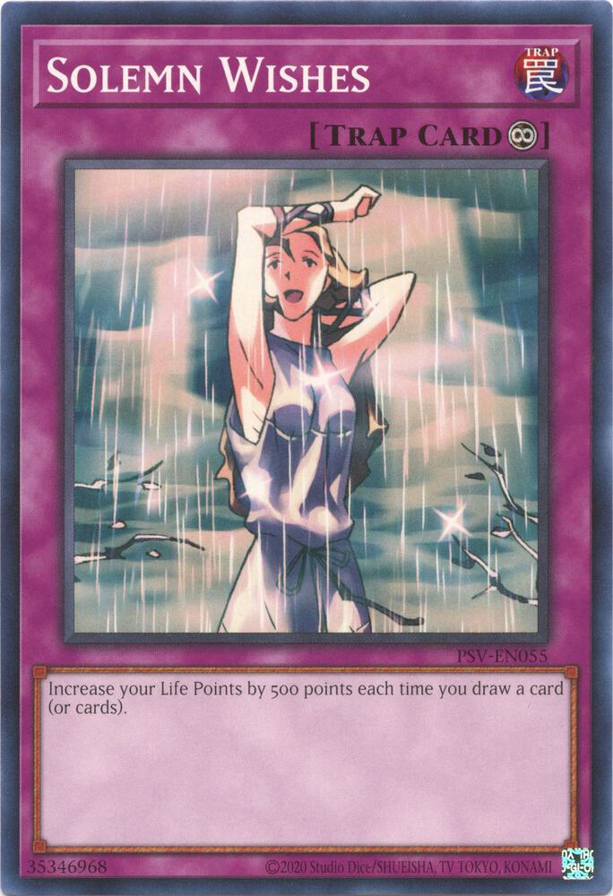 Solemn Wishes PSV-EN055 card from Pharaoh's Servant (25th Anniversary Edition)