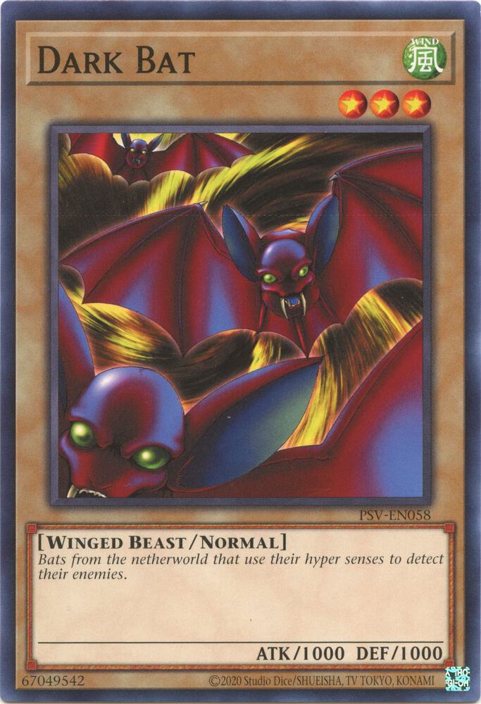 Dark Bat PSV-EN058 card from Pharaoh's Servant (25th Anniversary Edition)