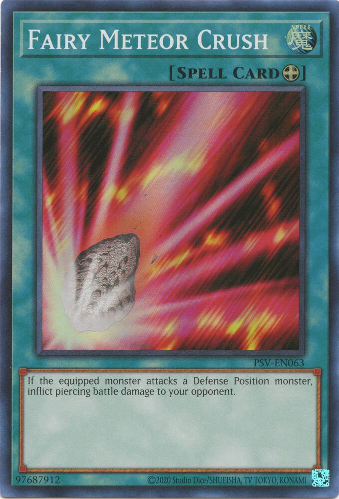 Fairy Meteor Crush PSV-EN063 card from Pharaoh's Servant (25th Anniversary Edition)
