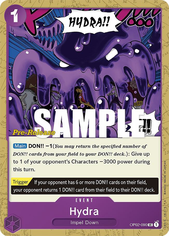 Hydra OP02-090 card from Paramount War Pre-Release Cards