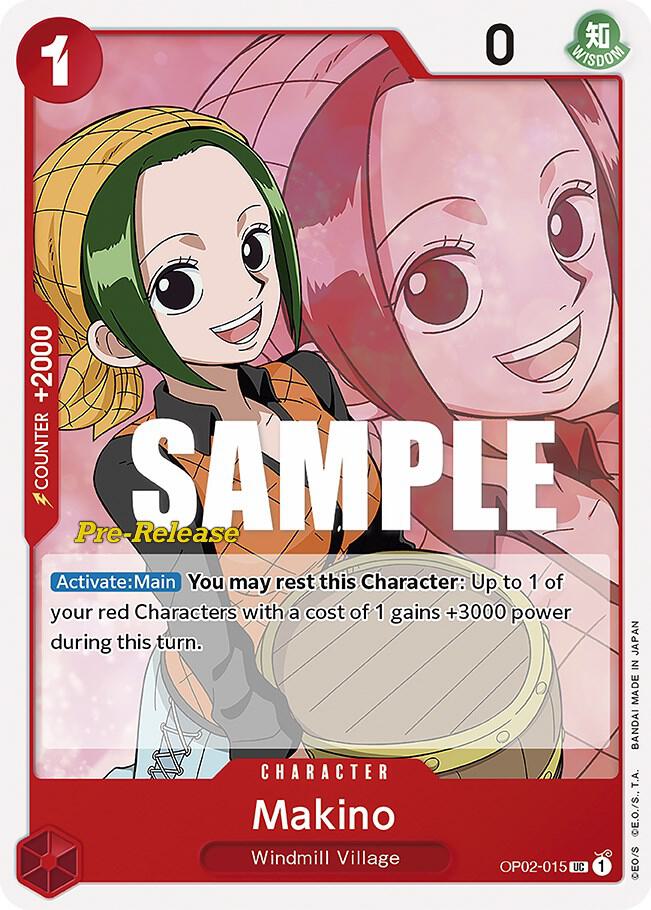 Makino OP02-015 card from Paramount War Pre-Release Cards