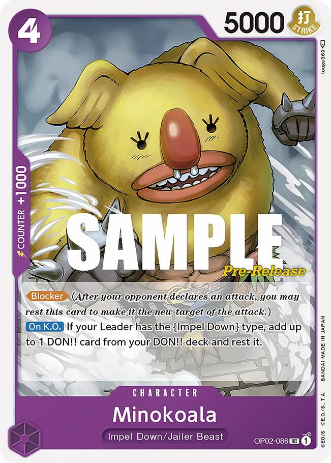 Minokoala OP02-086 card from Paramount War Pre-Release Cards