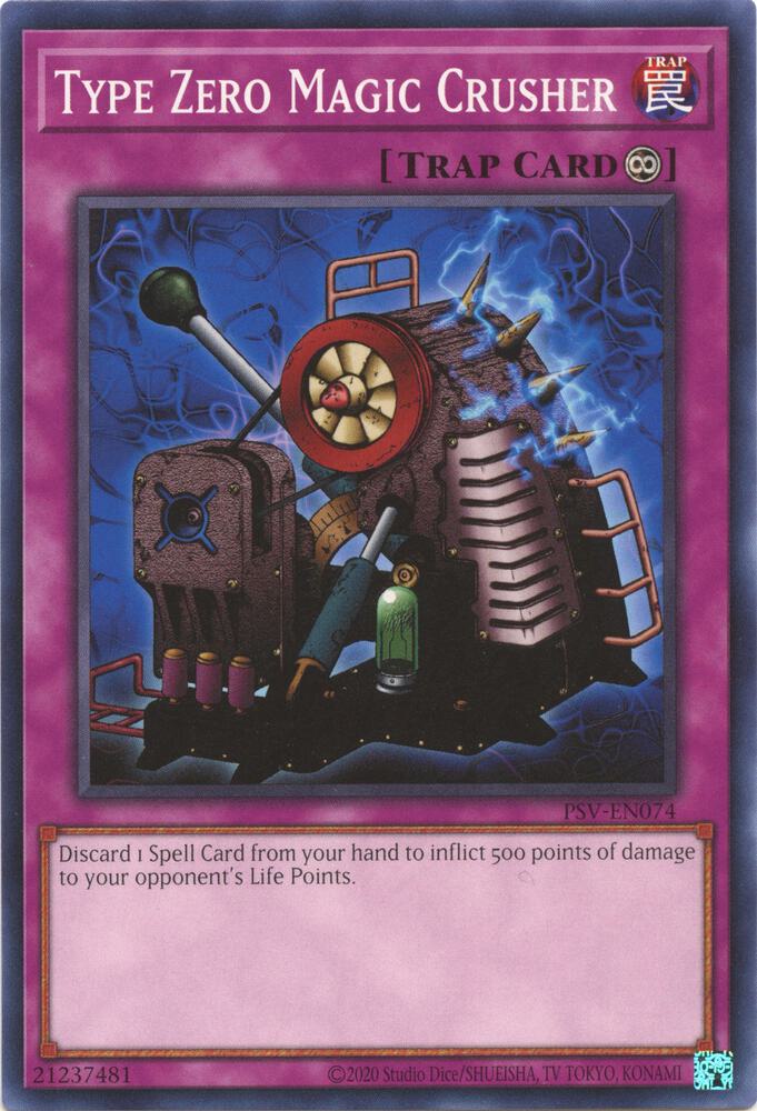 Type Zero Magic Crusher PSV-EN074 card from Pharaoh's Servant (25th Anniversary Edition)