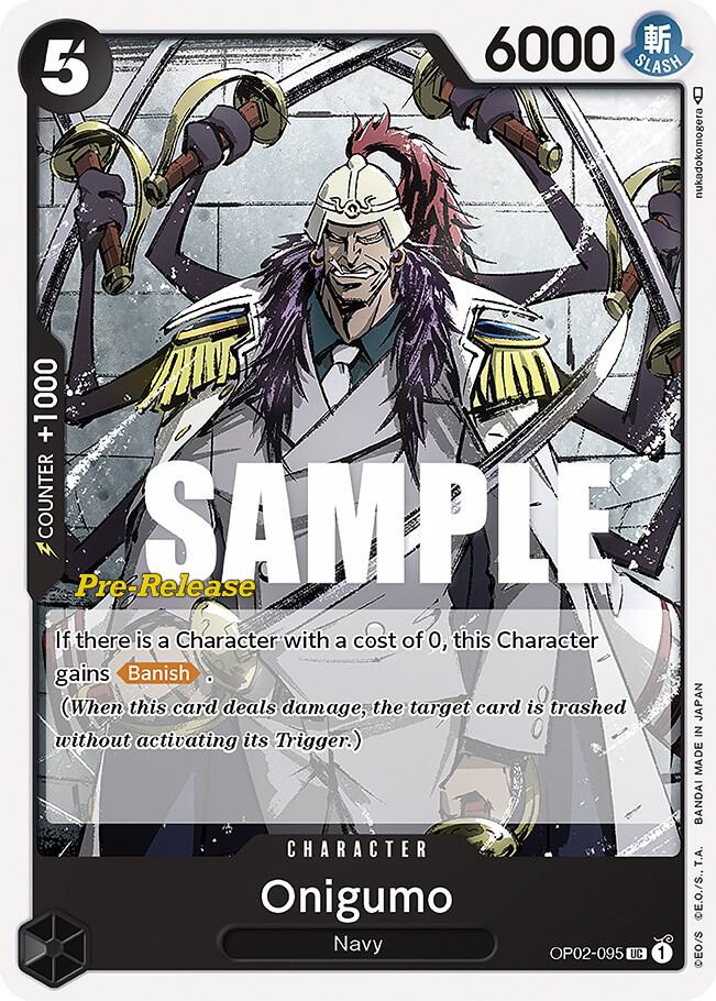 Onigumo OP02-095 card from Paramount War Pre-Release Cards