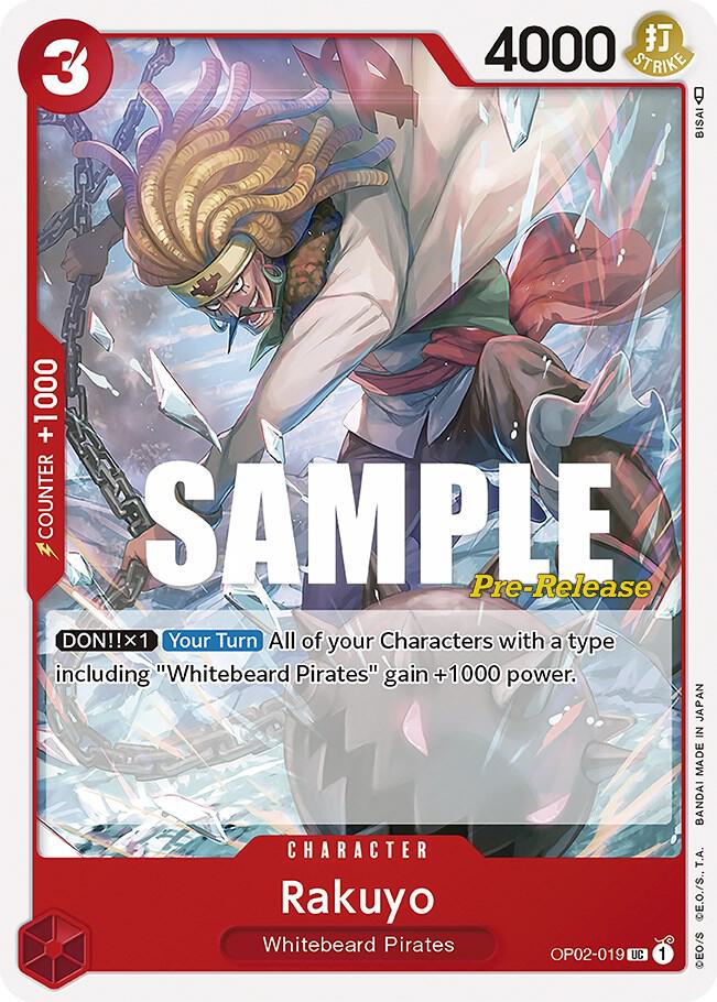 Rakuyo OP02-019 card from Paramount War Pre-Release Cards