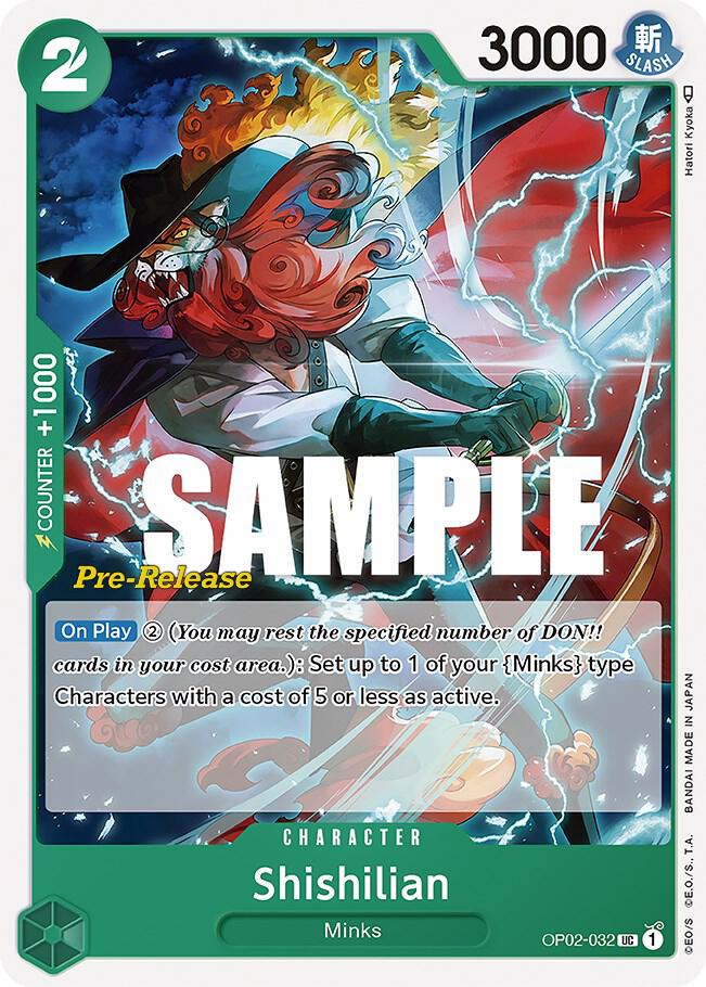 Shishilian OP02-032 card from Paramount War Pre-Release Cards