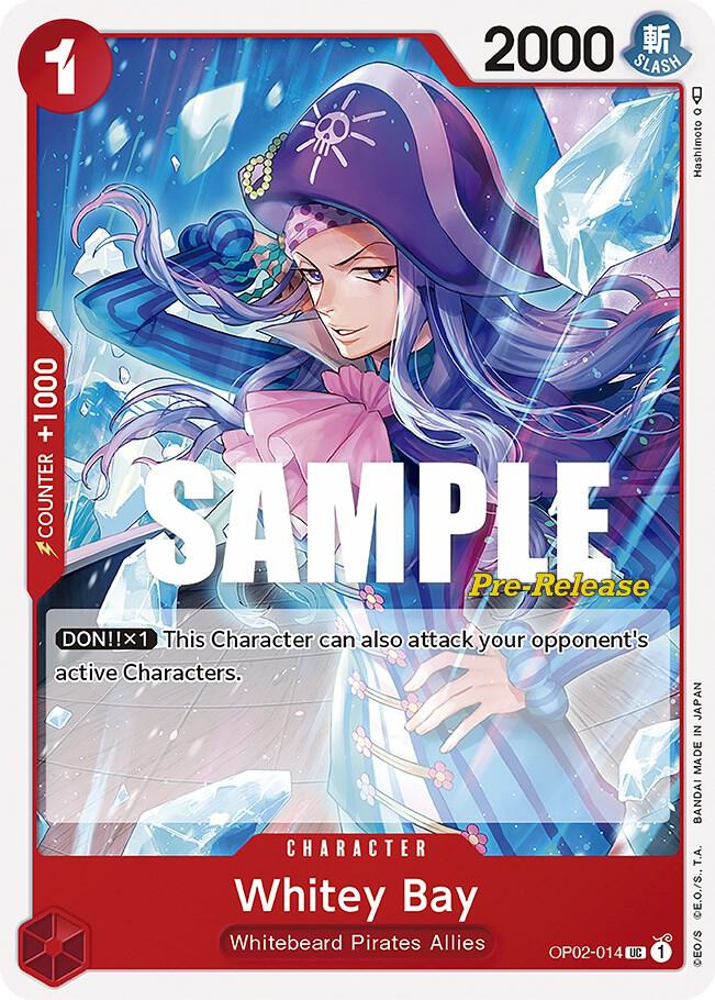 Whitey Bay OP02-014 card from Paramount War Pre-Release Cards