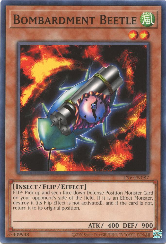 Bombardment Beetle PSV-EN087 card from Pharaoh's Servant (25th Anniversary Edition)