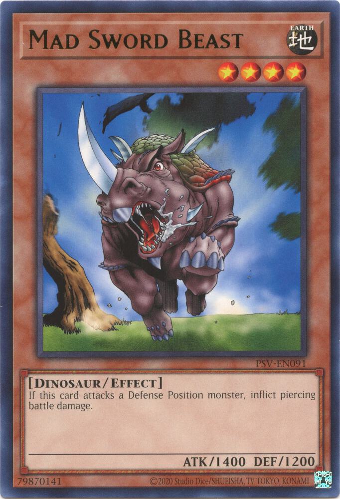 Mad Sword Beast PSV-EN091 card from Pharaoh's Servant (25th Anniversary Edition)
