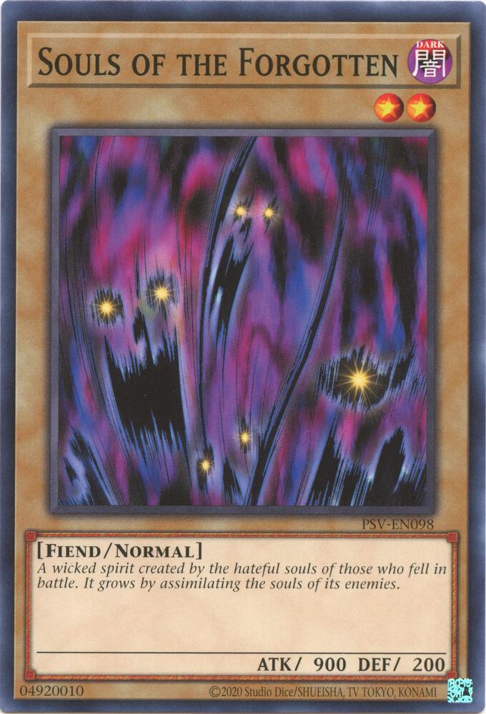 Souls of the Forgotten PSV-EN098 card from Pharaoh's Servant (25th Anniversary Edition)
