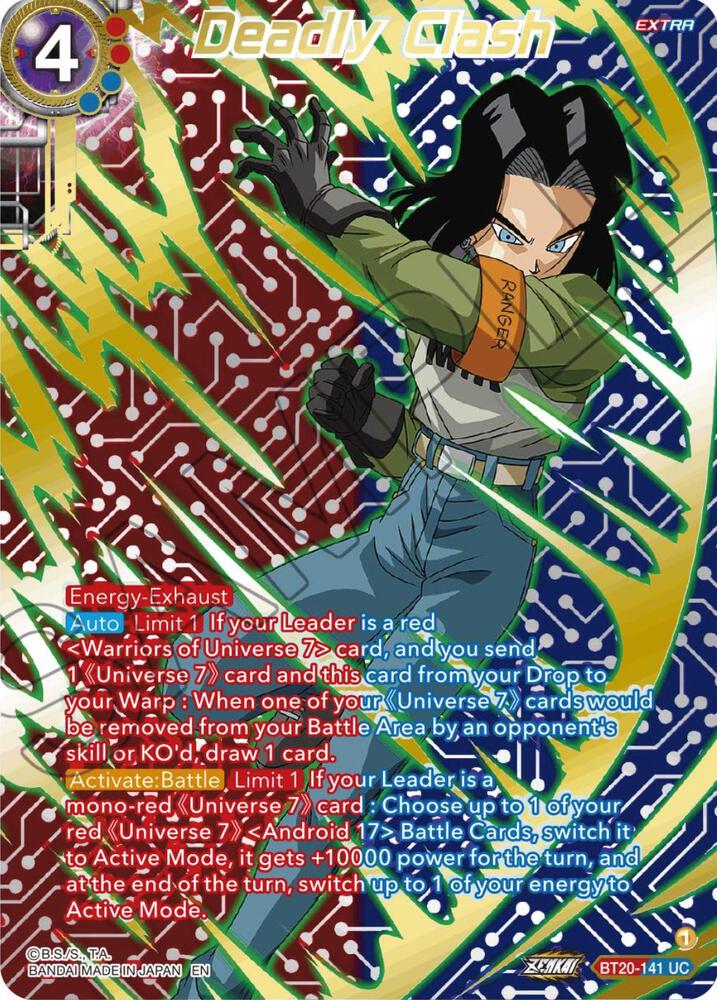 Deadly Clash (Gold-Stamped) BT20-141 card from Power Absorbed