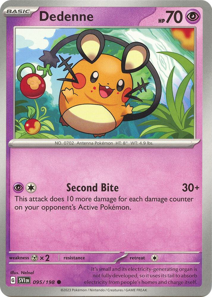 Dedenne 095/198 card from SV01: Scarlet & Violet Base Set