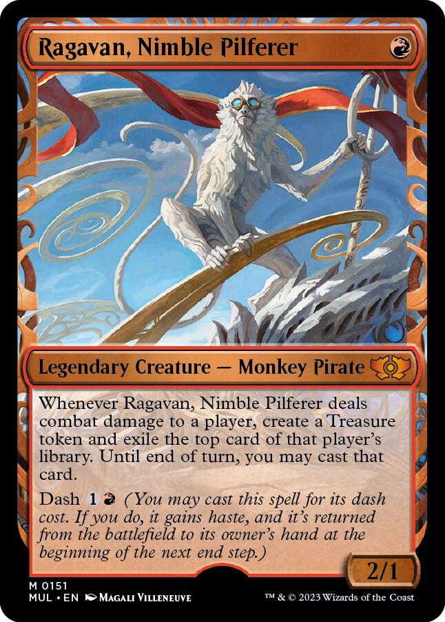 Ragavan, Nimble Pilferer (Halo Foil) 151 card from March of the Machine: Multiverse Legends
