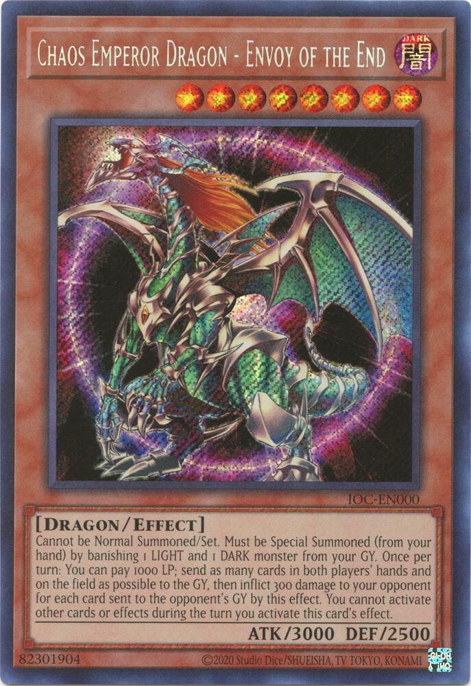 Chaos Emperor Dragon - Envoy of the End IOC-EN000 card from Invasion of Chaos (25th Anniversary Edition)