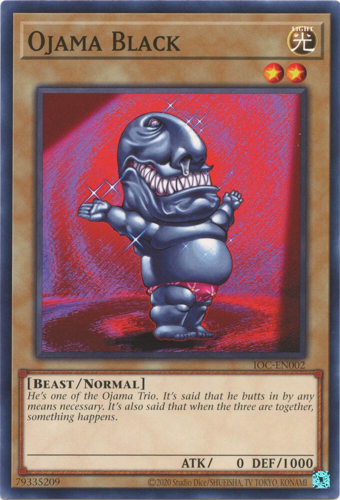 Ojama Black IOC-EN002 card from Invasion of Chaos (25th Anniversary Edition)