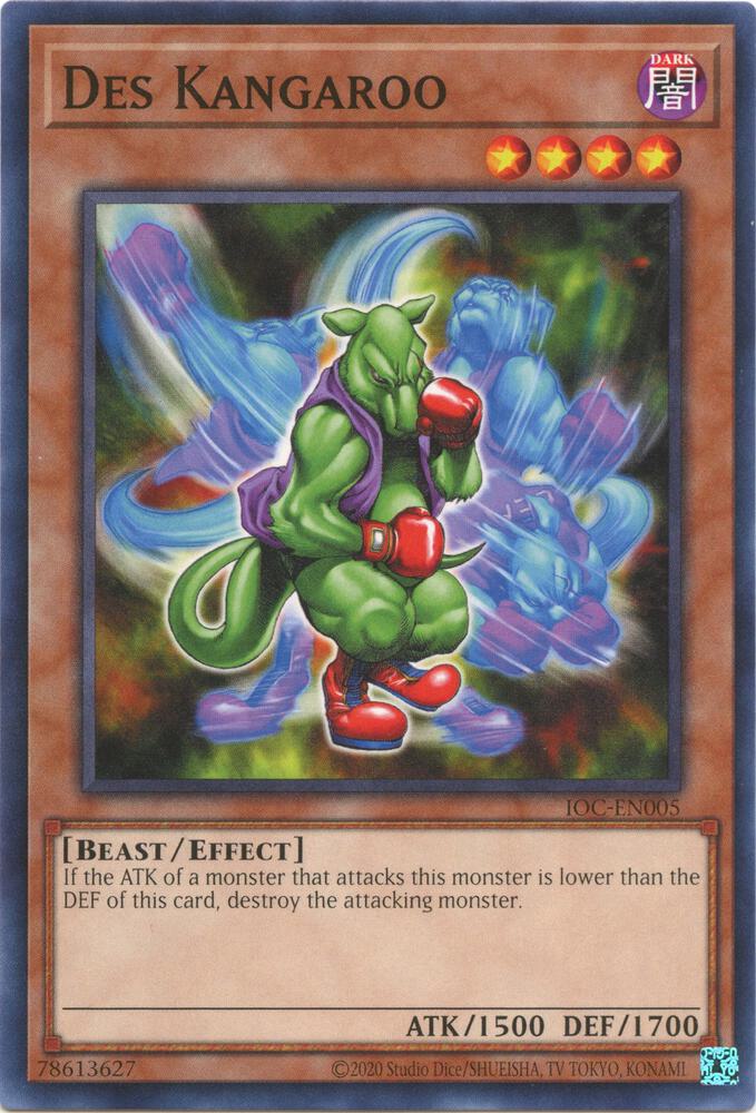 Des Kangaroo IOC-EN005 card from Invasion of Chaos (25th Anniversary Edition)