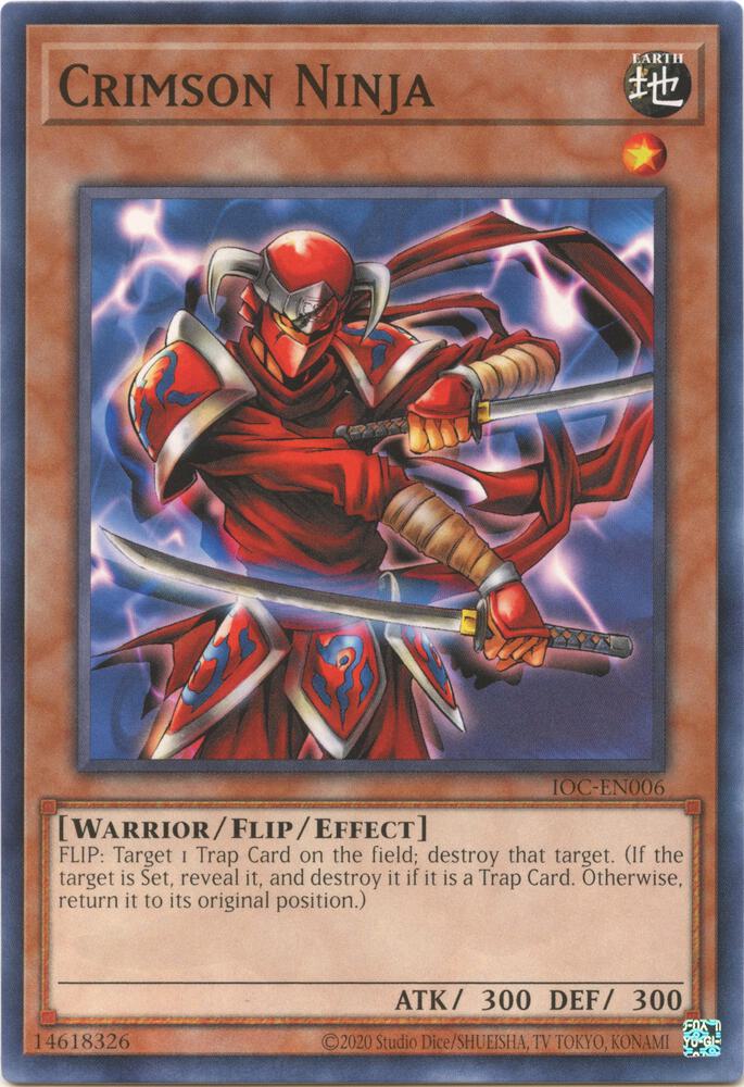 Crimson Ninja IOC-EN006 card from Invasion of Chaos (25th Anniversary Edition)